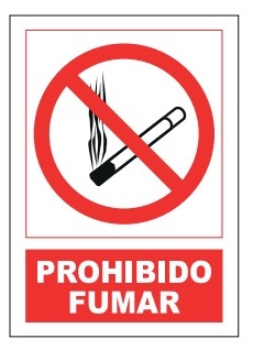 SENAL PVC 297X210 PROHIBIDO FUMAR (R201)