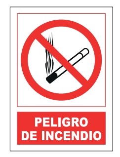 SENAL PVC 297X210 PELIGRO DE INCENDIO (R204)