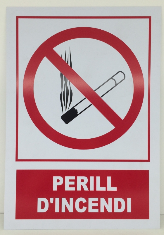 SENAL PVC 297X210 PERILL D´INCENDI (R204)