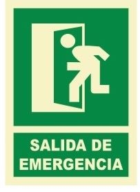 SENAL PVC 297X210 SALIDA EMERGENCIA FOTOLUMINISCENTE (L404)
