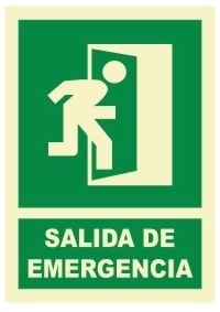 SENAL PVC 297X210 SALIDA EMERGENCIA FOTOLUMINISCENTE (L405)