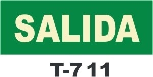 SENAL PVC 297X105 SALIDA FOTOLUMINESCENTE (T711)