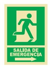 SENAL PVC 297X210 SALIDA EMERG.FLECHA DCHA (L407)
