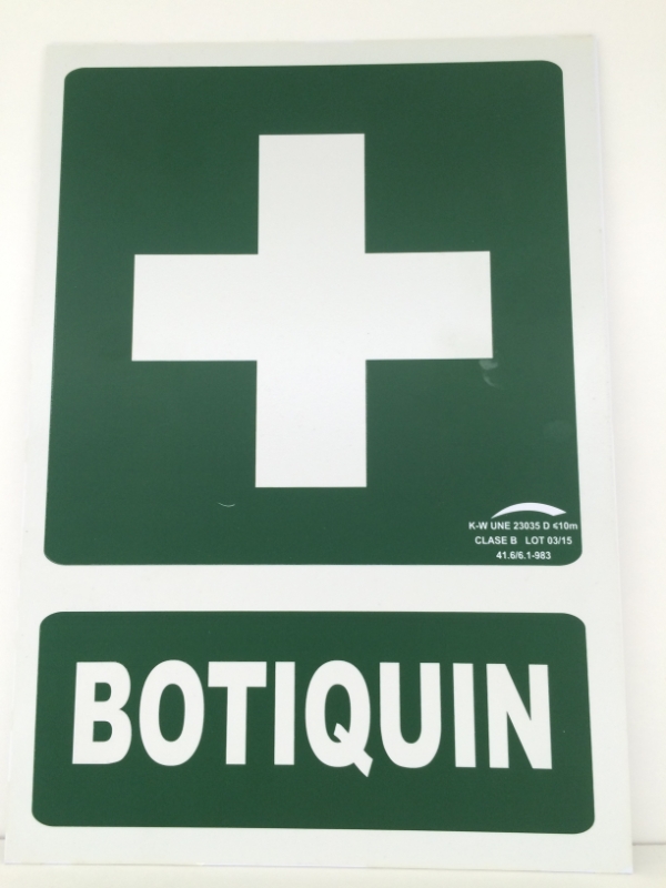 SENAL PVC 297X210 BOTIQUIN (L445)