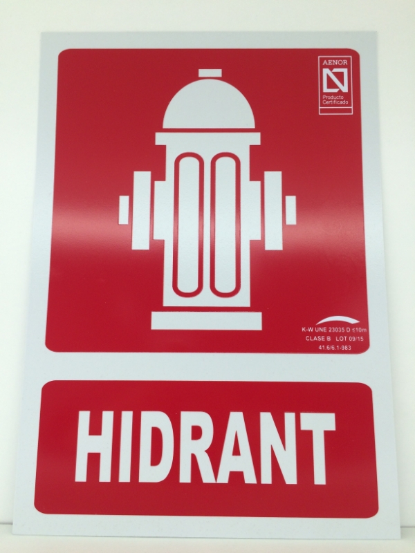 SENAL PVC 297X210 HIDRANT (C536)