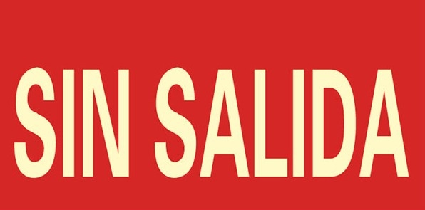 SENAL PVC 297X105 SIN SALIDA FOTOLUMINISCENTE (T721)