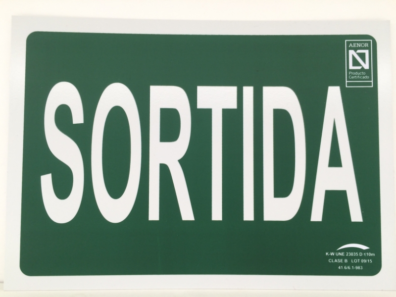 SENAL PVC 297X210 SORTIDA (N101)
