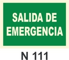 SENAL PVC 297X210 SALIDA DE EMERGENCIA (N111)