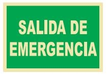 SENAL PVC 297X210 SALIDA DE EMERGENCIA (N111)